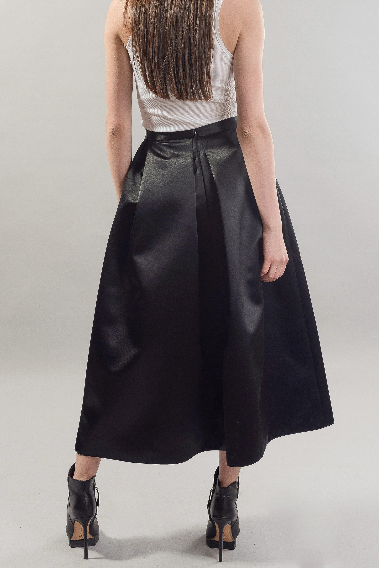 Lovely Black Midi Skirt/skirt With Pockets/belted Black - Etsy