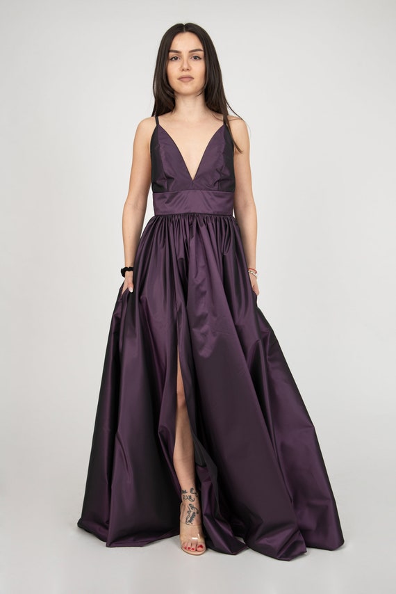Purple Tube Drape Maxi Dress – iwearmystyle