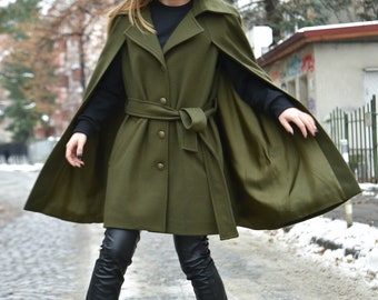 冬用ケープコート/グリーンジャケット/ケープコート/ケープジャケット  