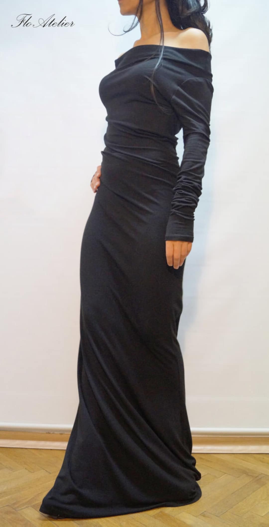 Long Sleeve Maxi Dress/casual Evening Elegant Dress/sexy Women photo