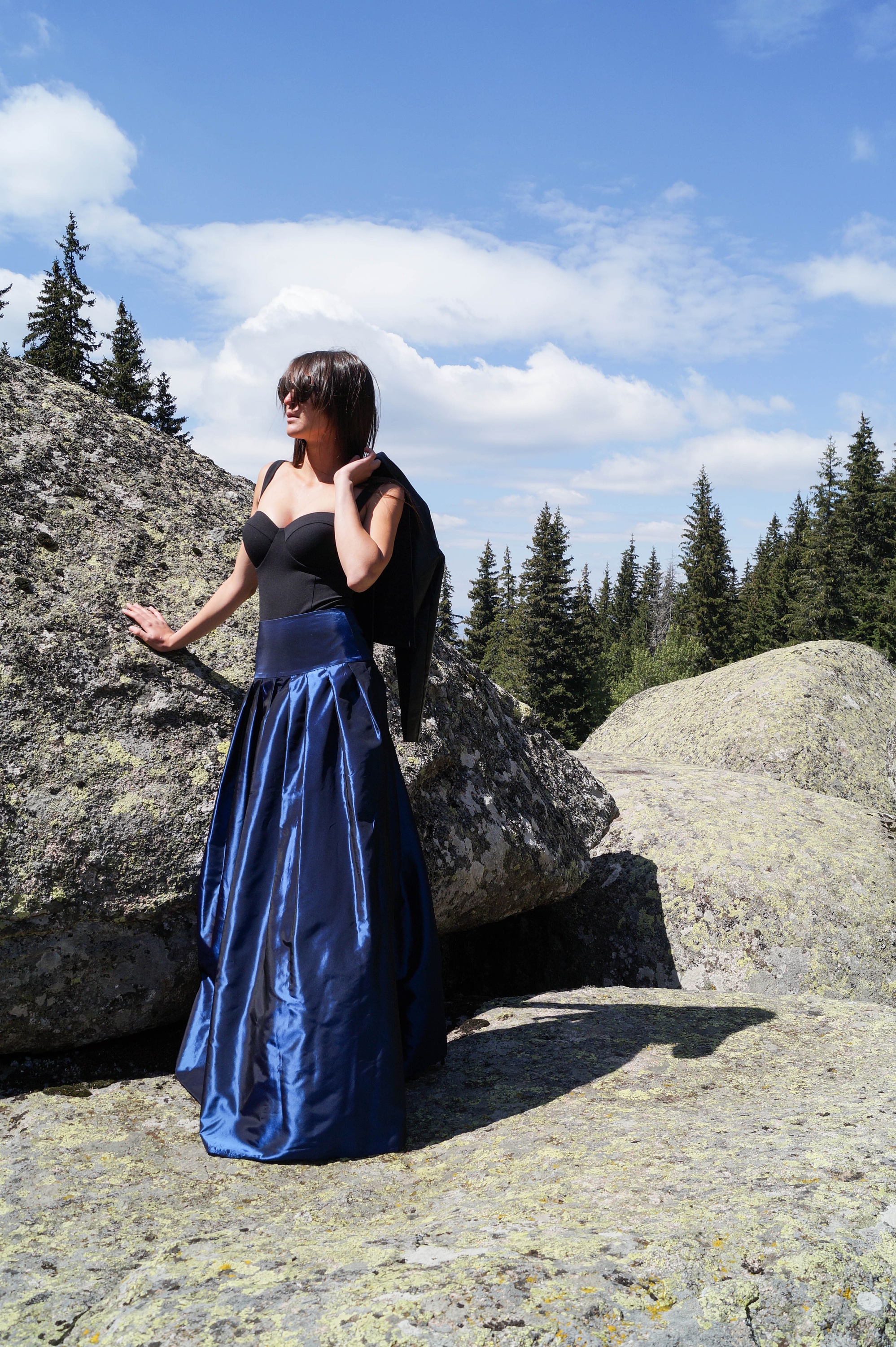 Custom-made Floor-length Taffeta Skirt/high-waisted Taffeta Custom-made Floor-length Taffeta Skirt/high-waisted Taffeta
