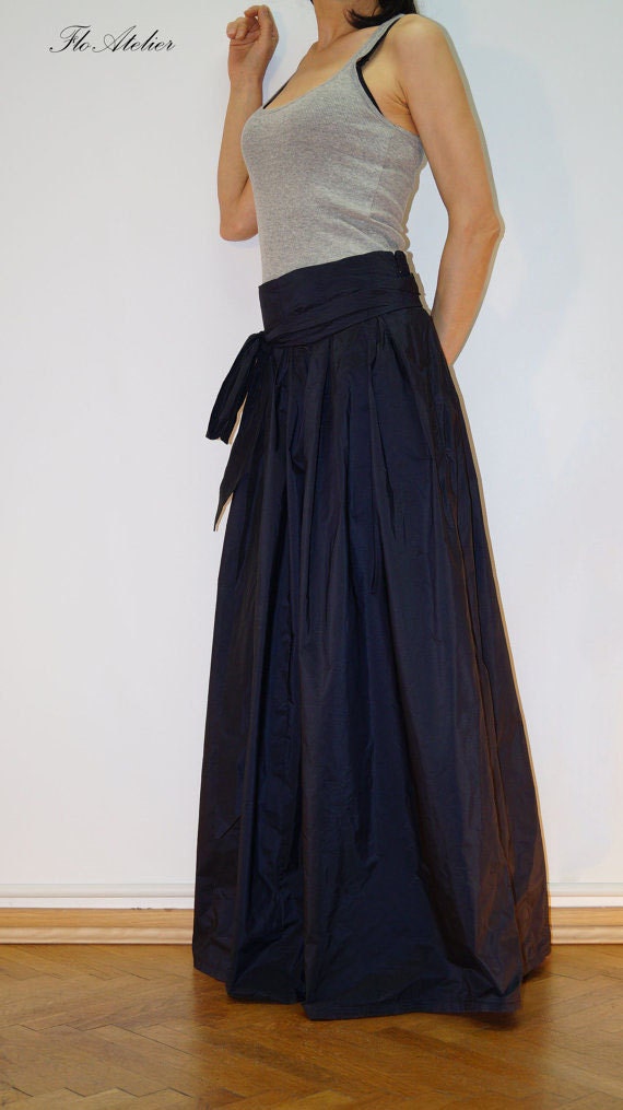 Lovely Long Maxi Skirt/high or Low Waist Skirt/long Waistband - Etsy