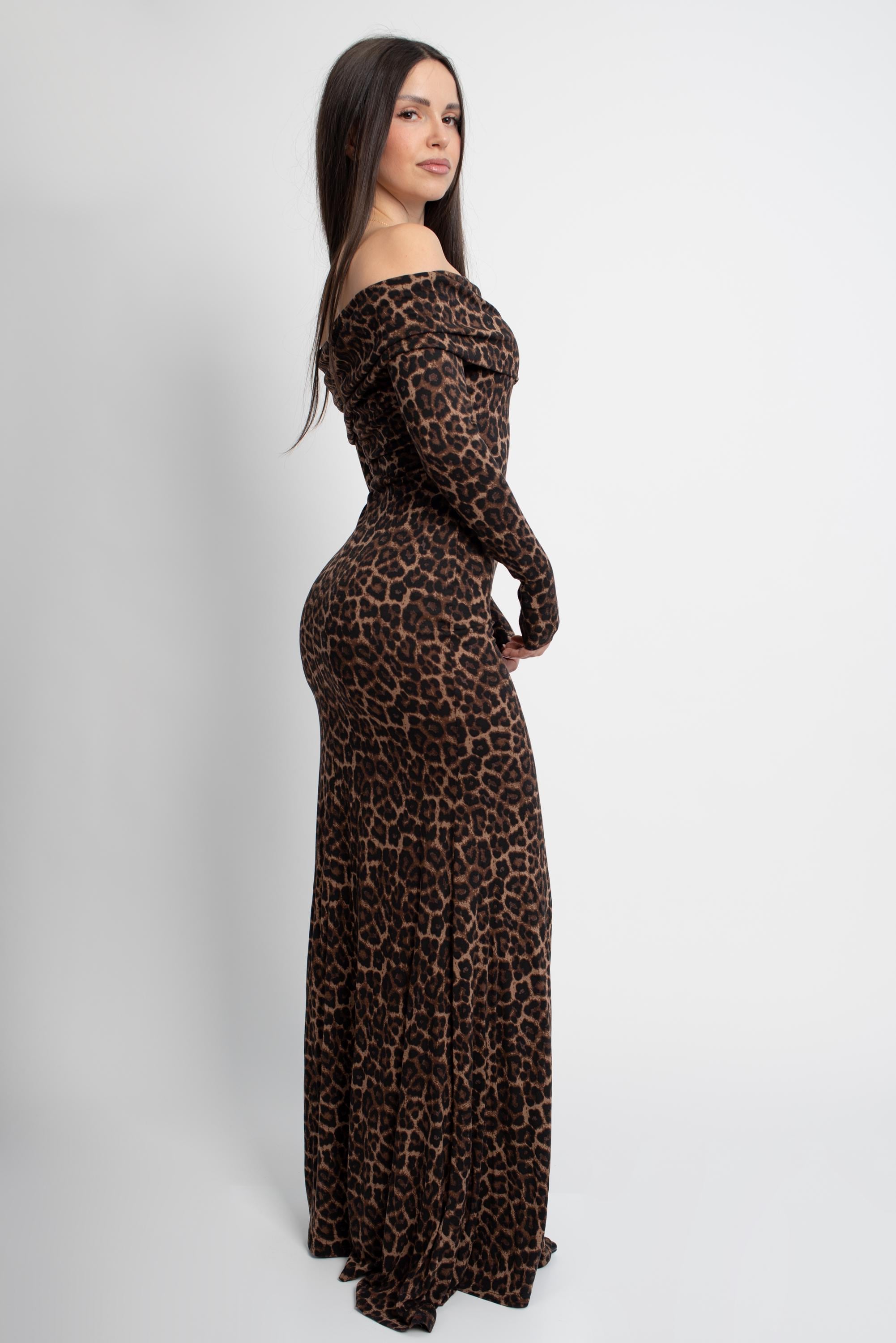 leopard dress long Strapless Leopard-Print Prom Gown: Jovani 48651 Animal Print / 00