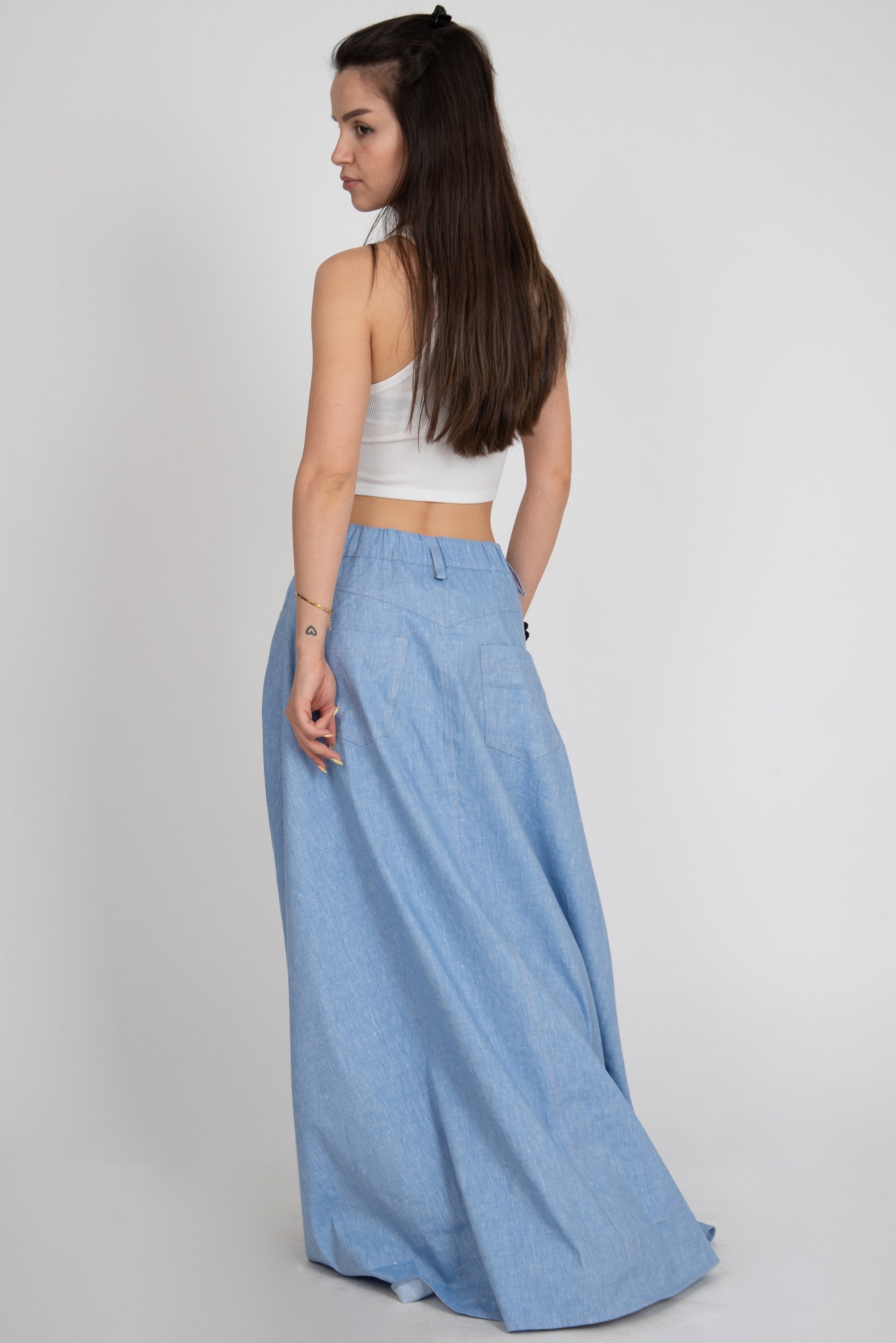 Pistola green maxi hot sale skirt