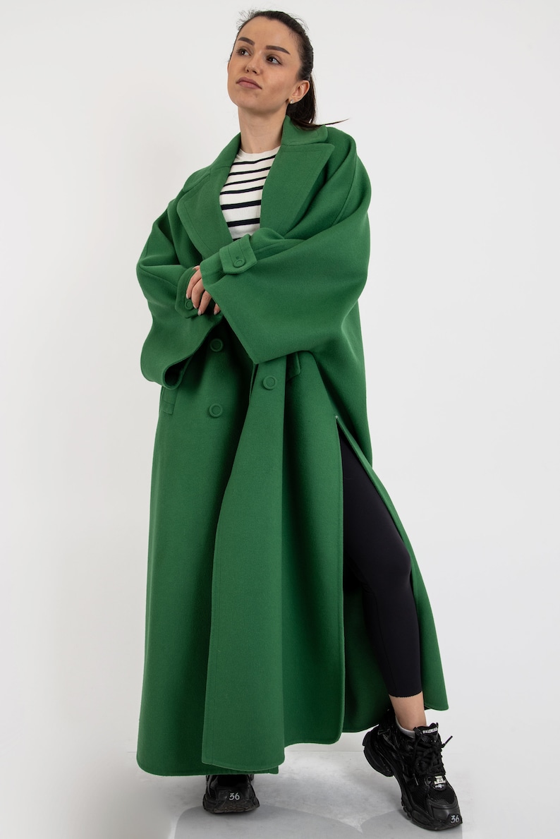 The Moriko Green Wool Coat