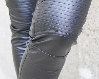 Waist Spanx Moto Leggings Size Guide Uk Women Faux Leather Pants
