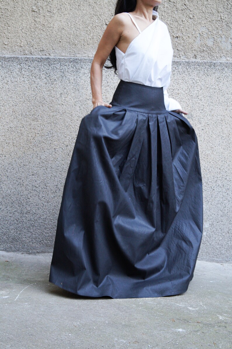 XXL XXXL Skirt/long Skirt/maxi Skirt/lovely Black Skirt/high Etsy