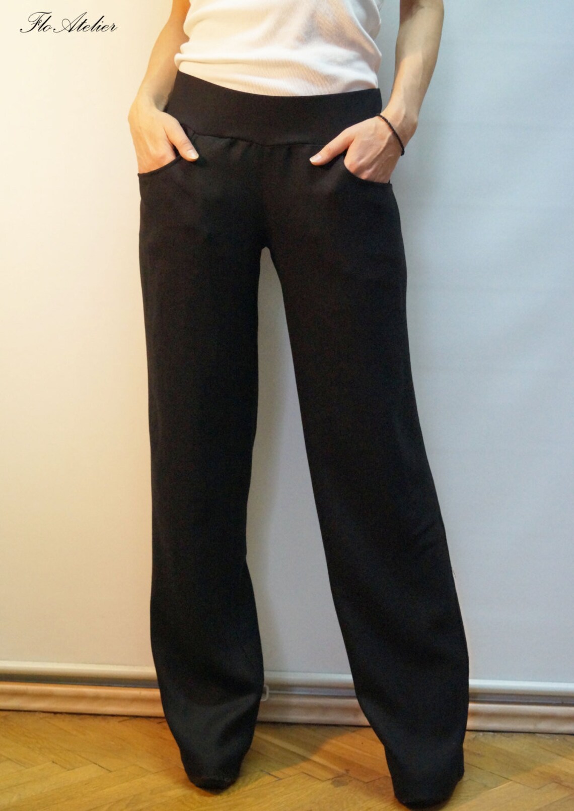 Loose Linen Black Pants/casual Drop Crotch Harem Pants/elegant Etsy