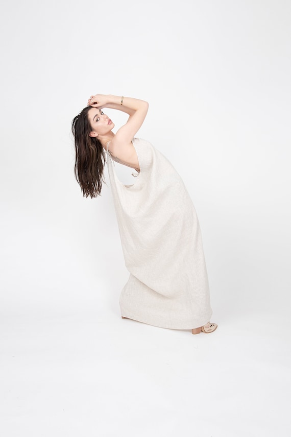neutral beach dress Isla 100% Linen Mini Dress l Neutral Ground