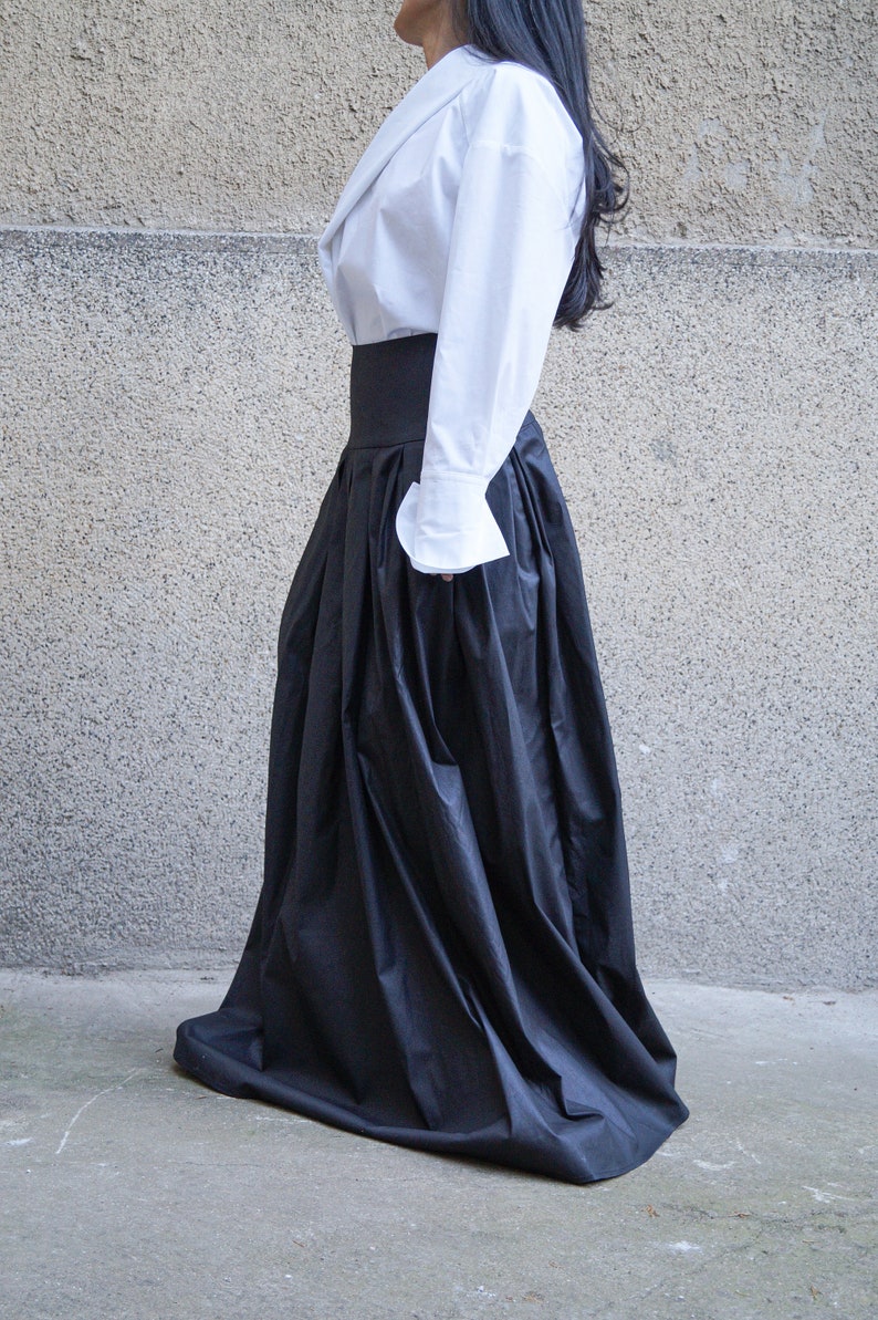 XXL XXXL Skirt/long Skirt/maxi Skirt/lovely Black Skirt/high Etsy