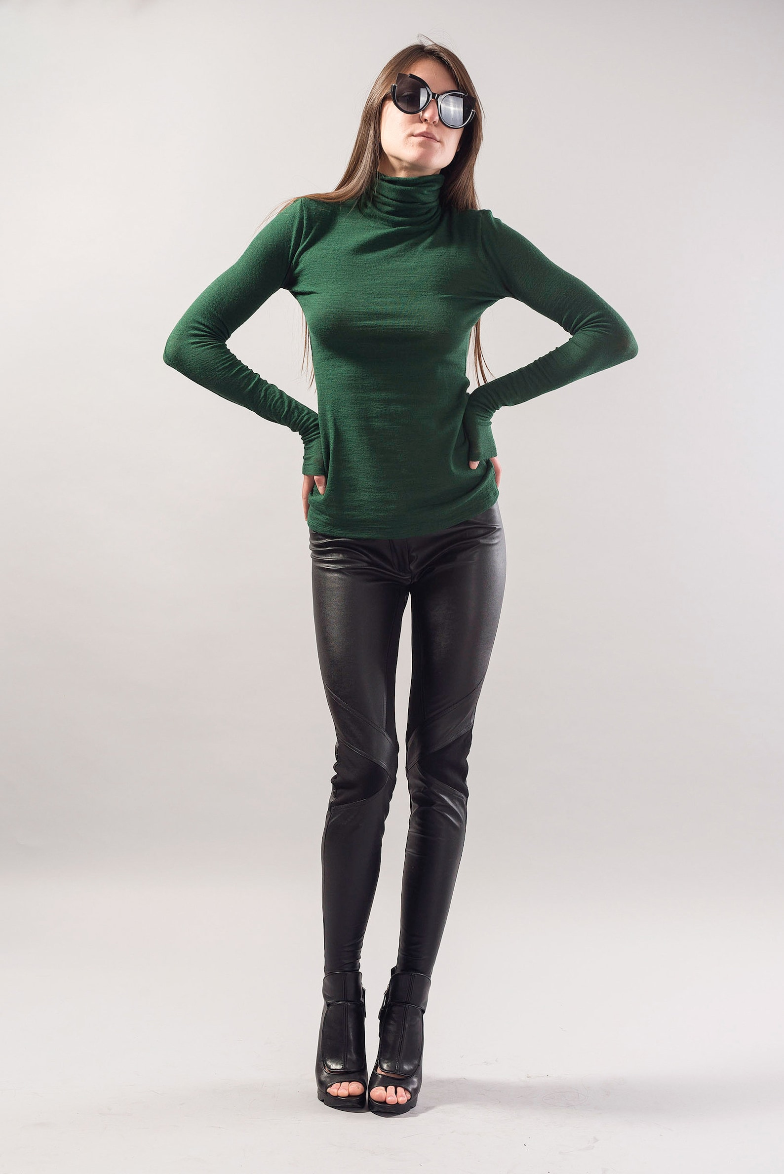 Vegan Leather Pants/stretchy Pants/leggings/skinny Pants/black Etsy