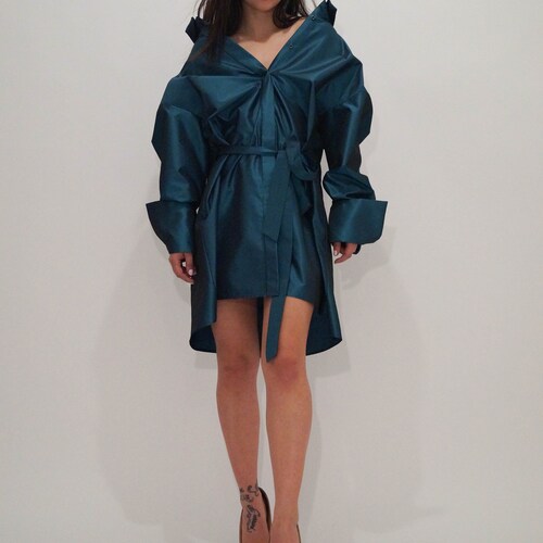 oversized green shirt dress Oversized Button Down Shirt Dress (Jade Green)  Trendy Her Boutique
