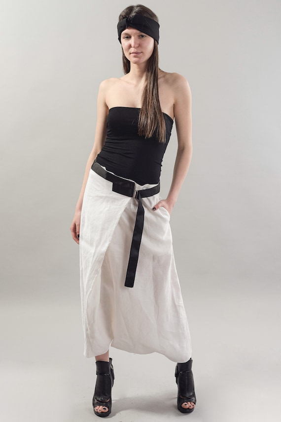 Draped skirt pants hotsell