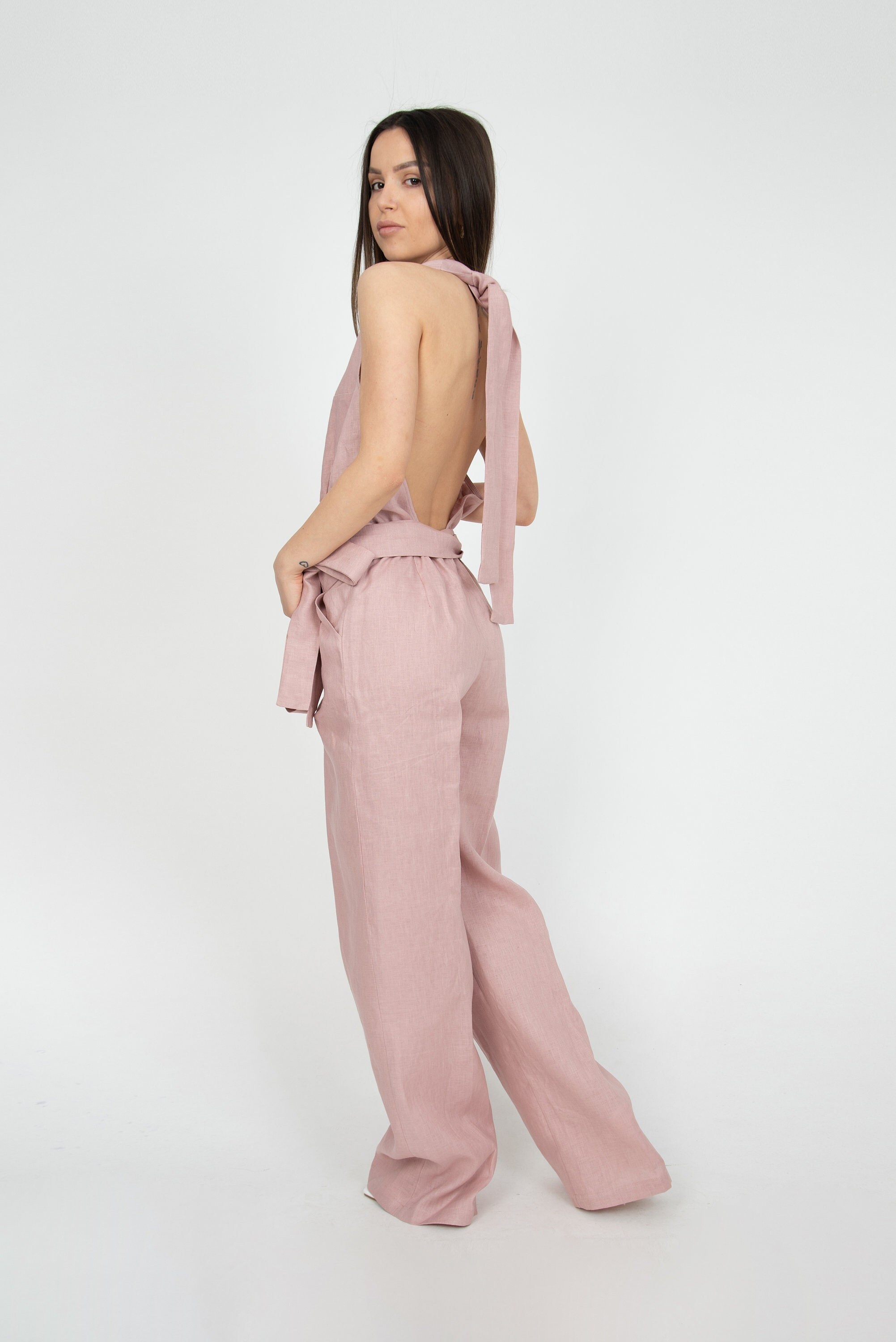 Blush Pink Jumpsuit Etsy Canada