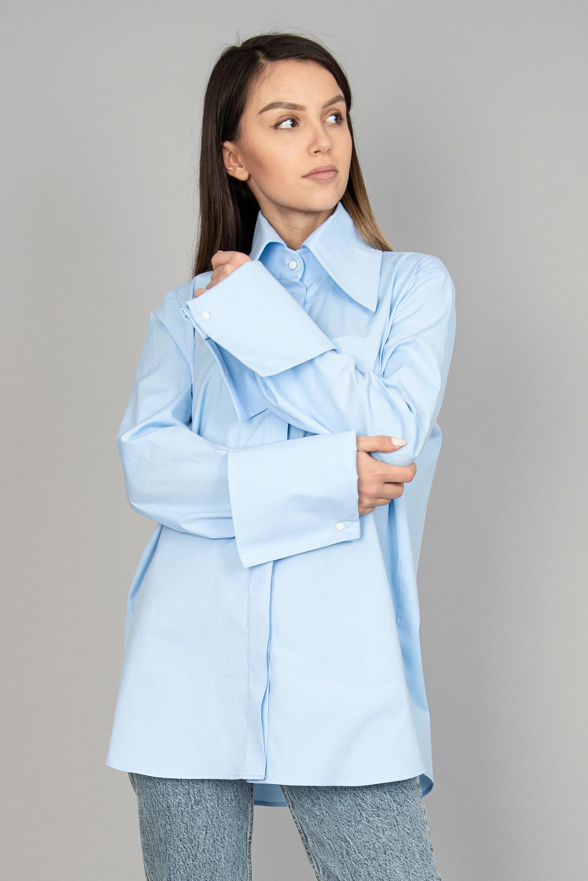 Extra long button down shirt hot sale
