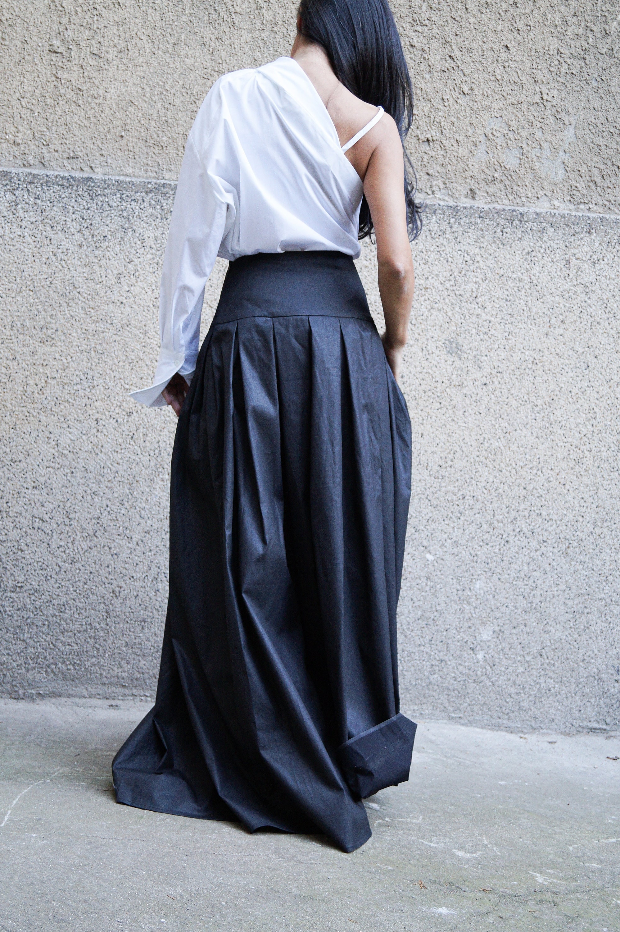 XXL XXXL Skirt/long Skirt/maxi Skirt/lovely Black Skirt/high Low