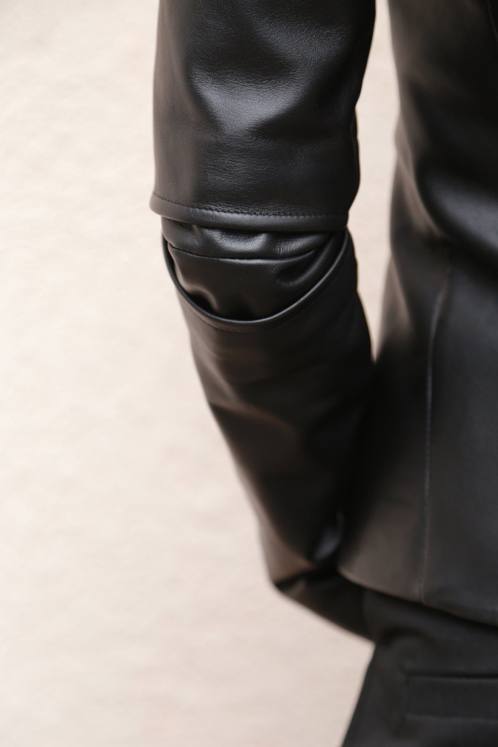 Black Genuine Leather Jacket/Fine Leather Jacket/Long Sleeve Etsy