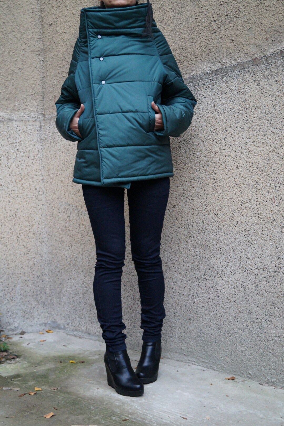 Green Quilted Jacket/windproof Jacket/warm Jacket/green - Etsy