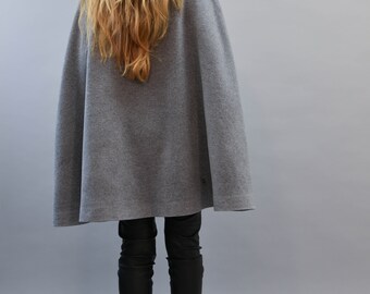 Light Grey Cape/jacket for Women/wool Cape/cape Jacket