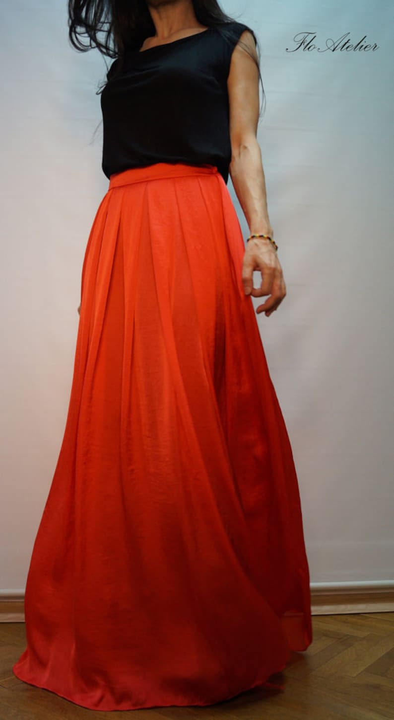 Summer Long Skirt/coral Skirt/convertible Skirt/asymmetrical - Etsy