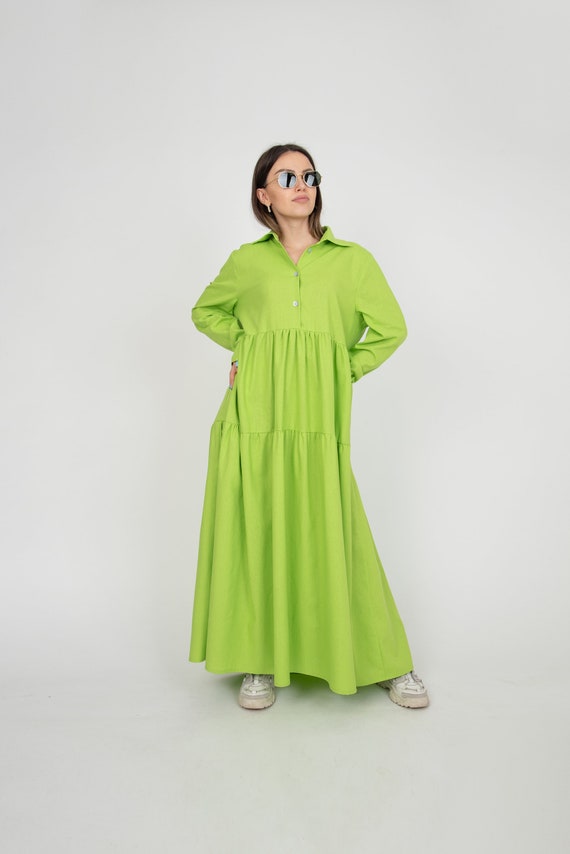loose maxi shirt dress Casual White Split Hem Loose Maxi Shirt Dress