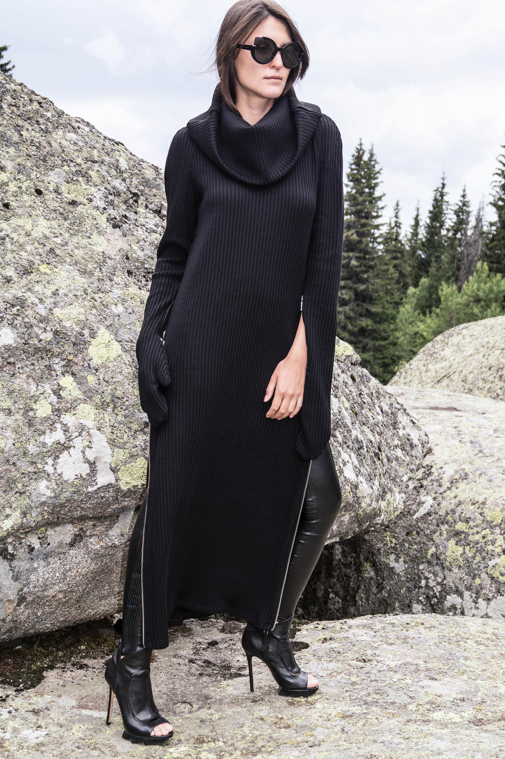 midi dresses black Casual Everyday Black Midi Dress - All Dresses main image 0