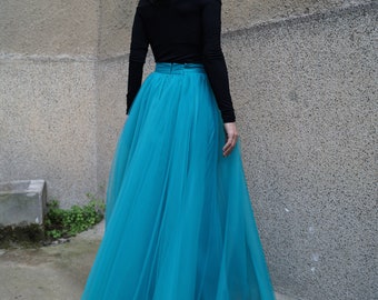 Jupe en Tulle/jupe Tutu/jupe de mariage/jupe longue/jupe sept mers