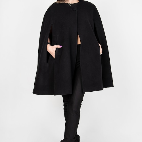 ジャケット・アウター   205W39NYC Wool Cape coat Winter Wool Cape Coat, Plus Size Poncho Jacket Coat
