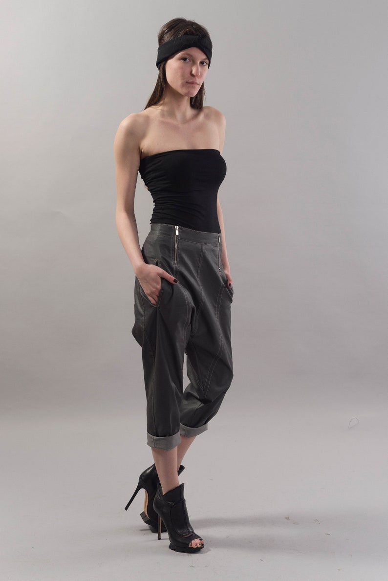 drop crotch track pants womens