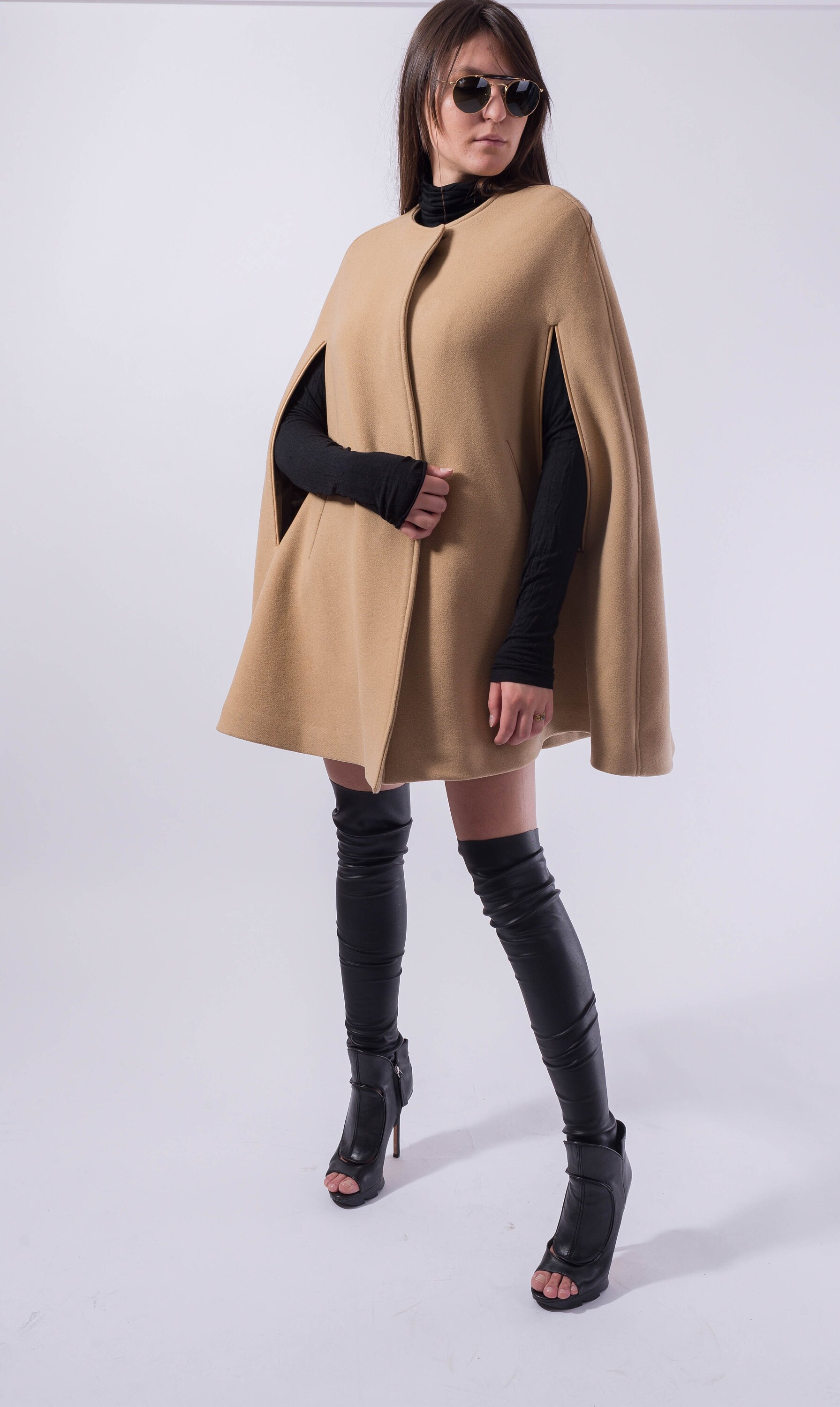 Winter Cape Coat/Jacket For Women/Wool Cape/Cape Etsy