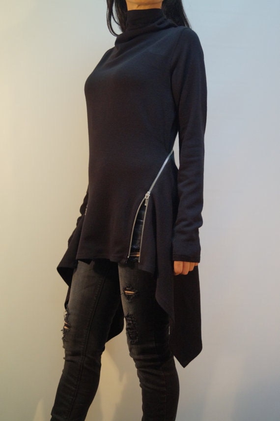 asymmetrical zipper sweater