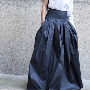 XXL XXXL Skirt/long Skirt/maxi Skirt/lovely Black Skirt/high Low Waist ...