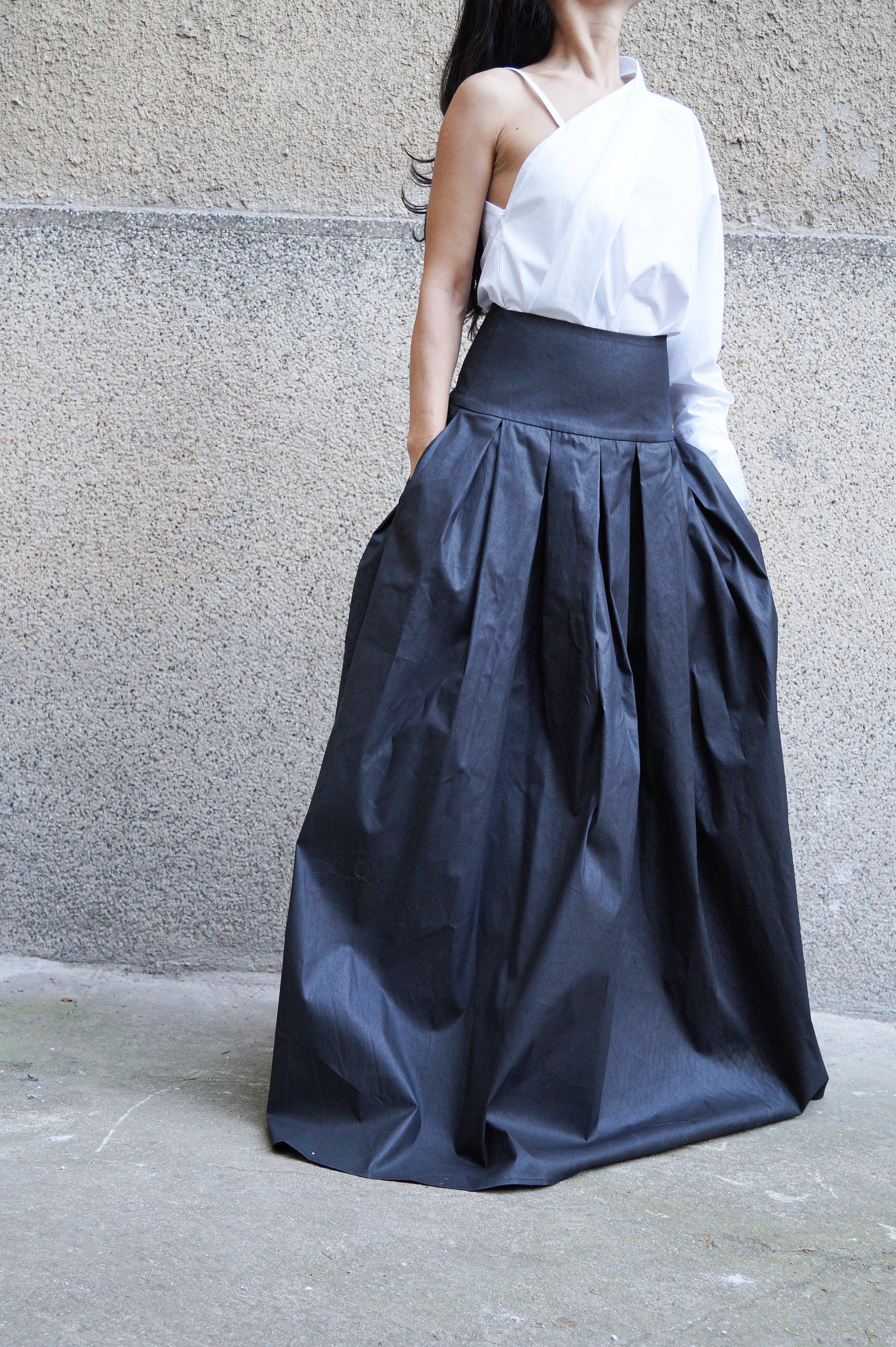 XXL XXXL Skirt/long Skirt/maxi Skirt/lovely Black Skirt/high Etsy UK