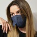 Blue Face Mask With Slit/face Mask With Opening/washable - Etsy