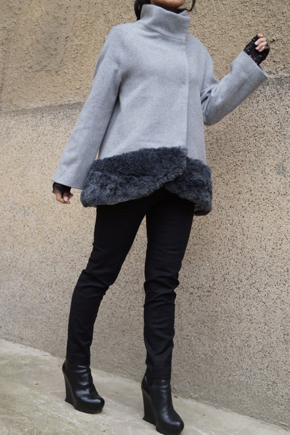 Wool Coat/ Lined Coat/ Winter Coat /Cashmere Wool Coat /Long
