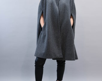 ジャケット・アウター lm22aw SHAWL COLLAR CAPE COAT SHADE GRAY Zara | Jackets & Coats | Zara Short Cape Coat | Poshmark
