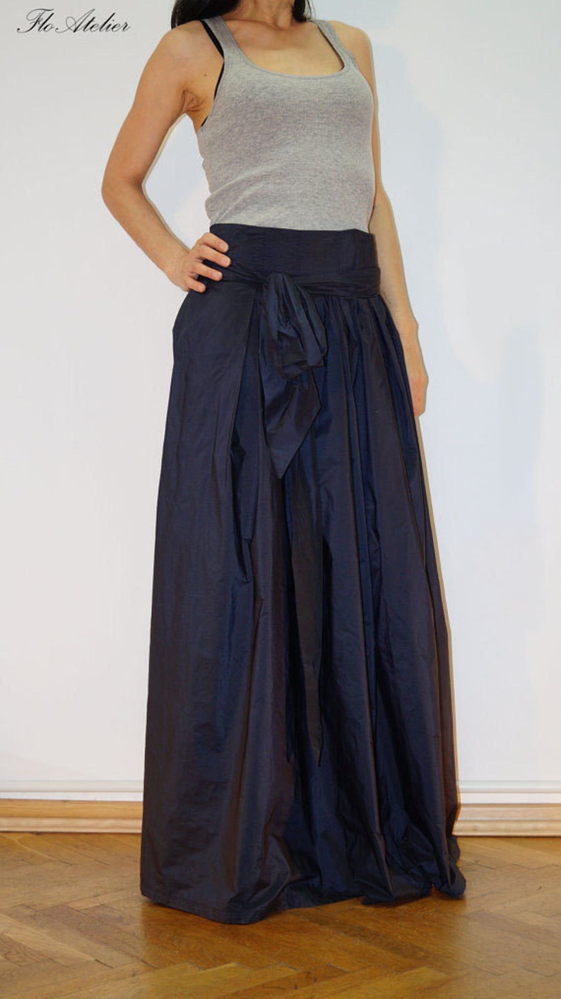 Lovely Long Maxi Skirt/high or Low Waist Skirt/long Waistband - Etsy