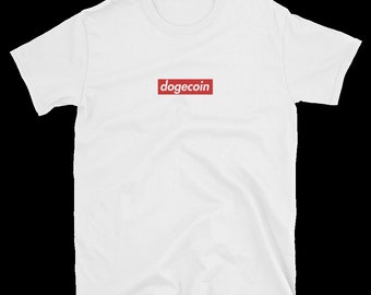 Dogecoin on Red Box T-Shirt