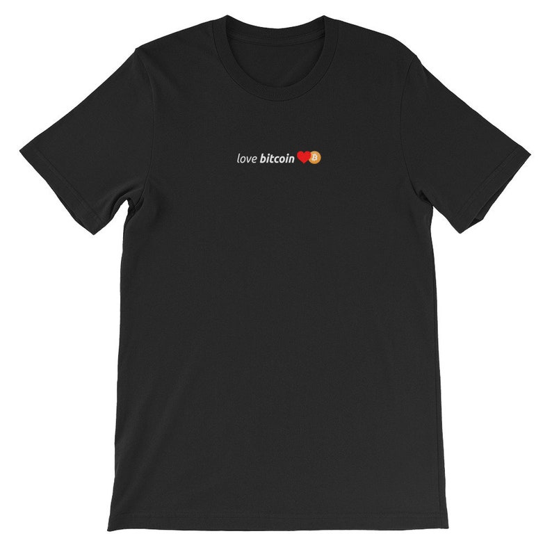 Love Bitcoin white lettering T-Shirt image 1