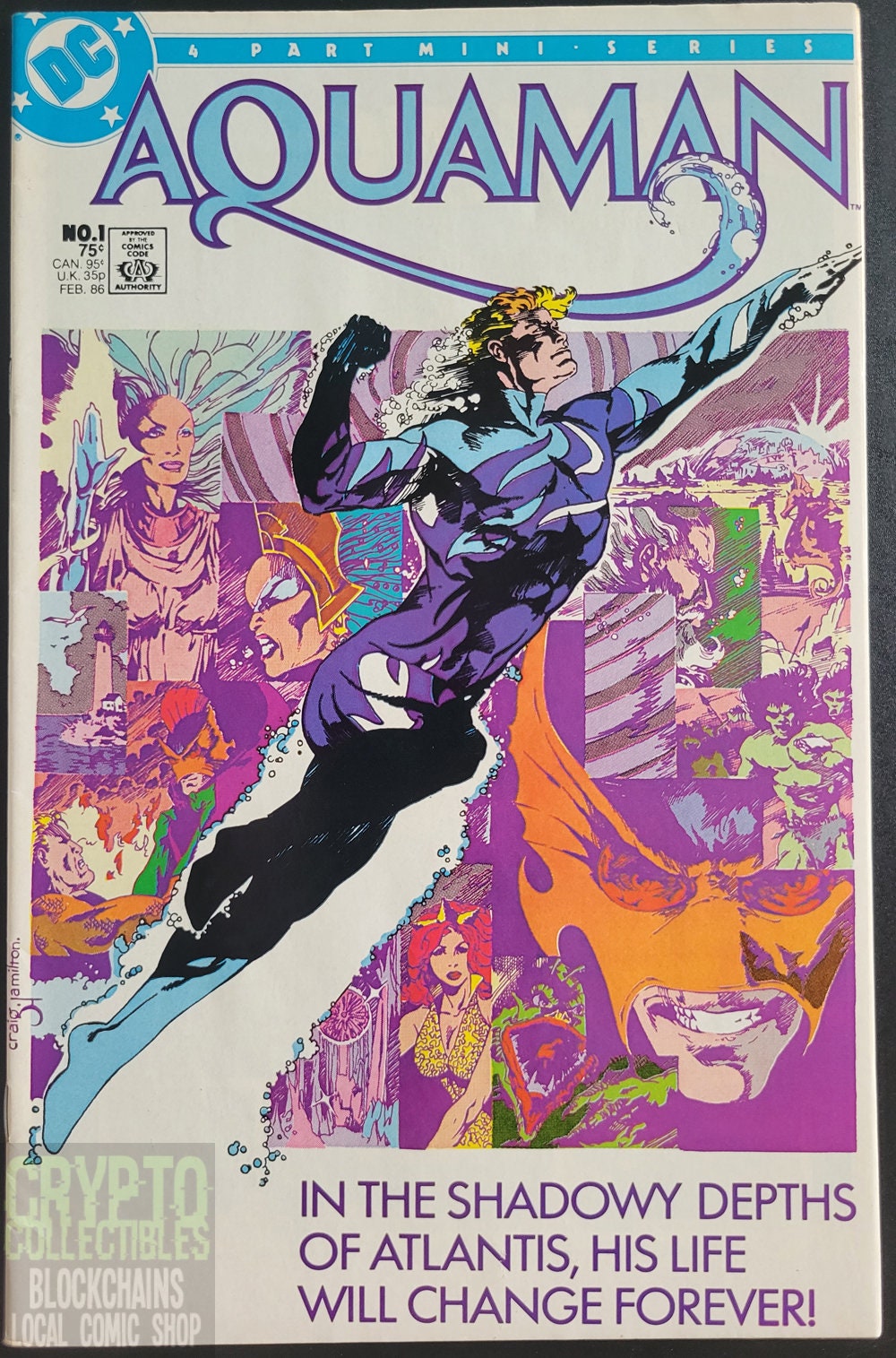 アメコミ・英語　全4巻セット　アクアマン　AQUAMAN Aquaman 4 Issue Complete Set (1986) Comic Books - Etsy
