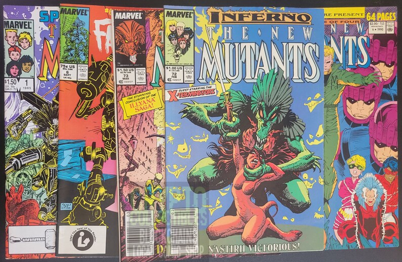 New Mutants 59 Issue Lot, Issue 1 Signed by Bob McLeod 1983-1991 Comic Books image 9