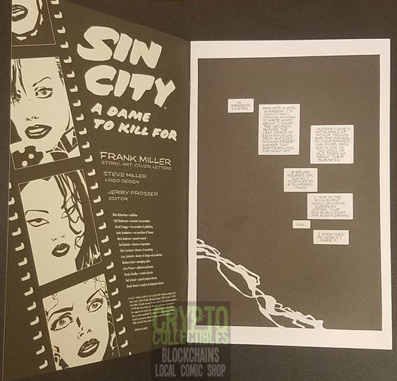Sin City A Dame To Kill Fur 5 1994comic Buch Etsy
