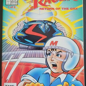 SPEED RACER & THE MACH 5 ORIGINAL COMIC ART COLOR SKETCH 2 ON CARD STOCK