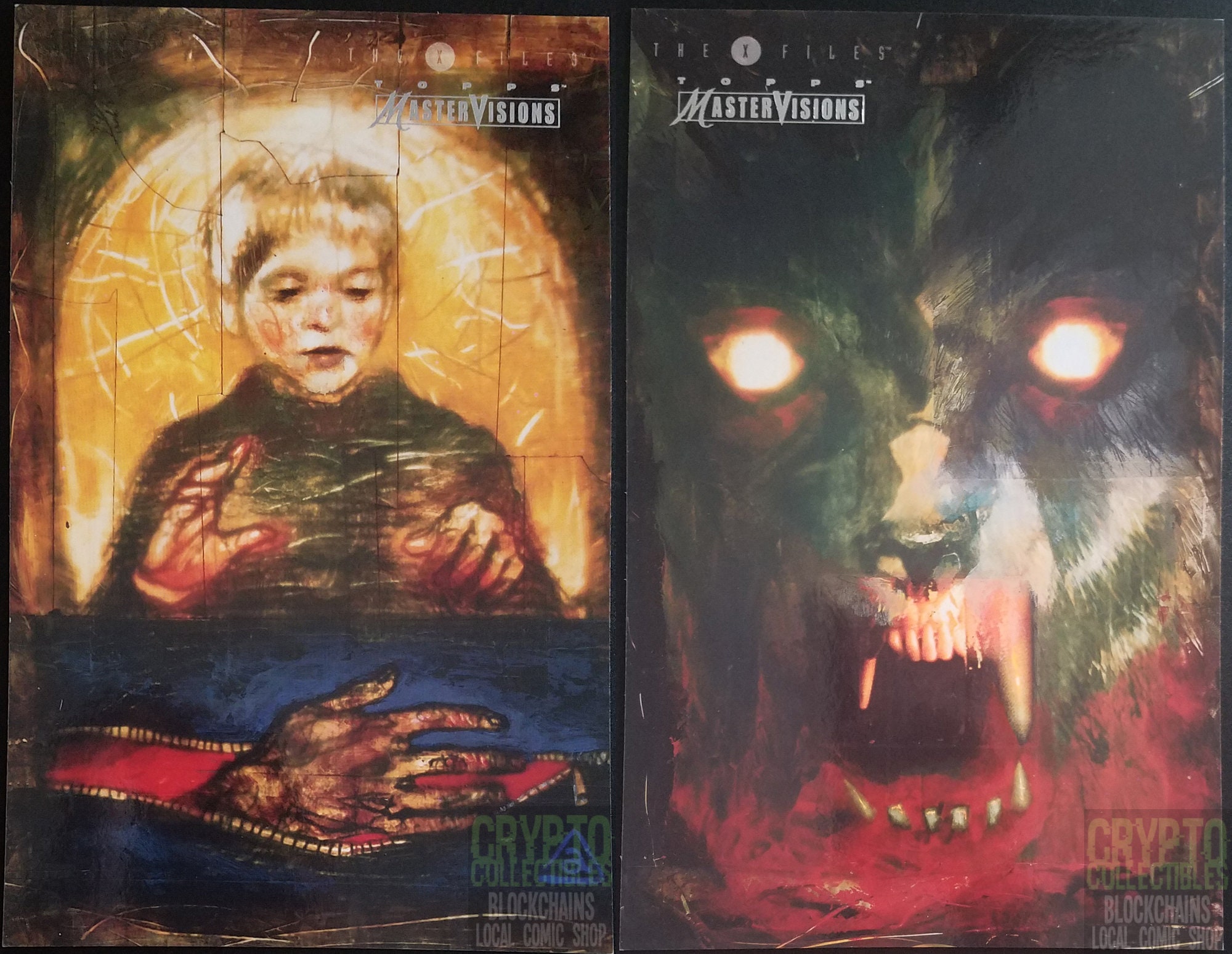 X-files Topps Master Visions Oversized Artwork Cards - 13 Card Lot