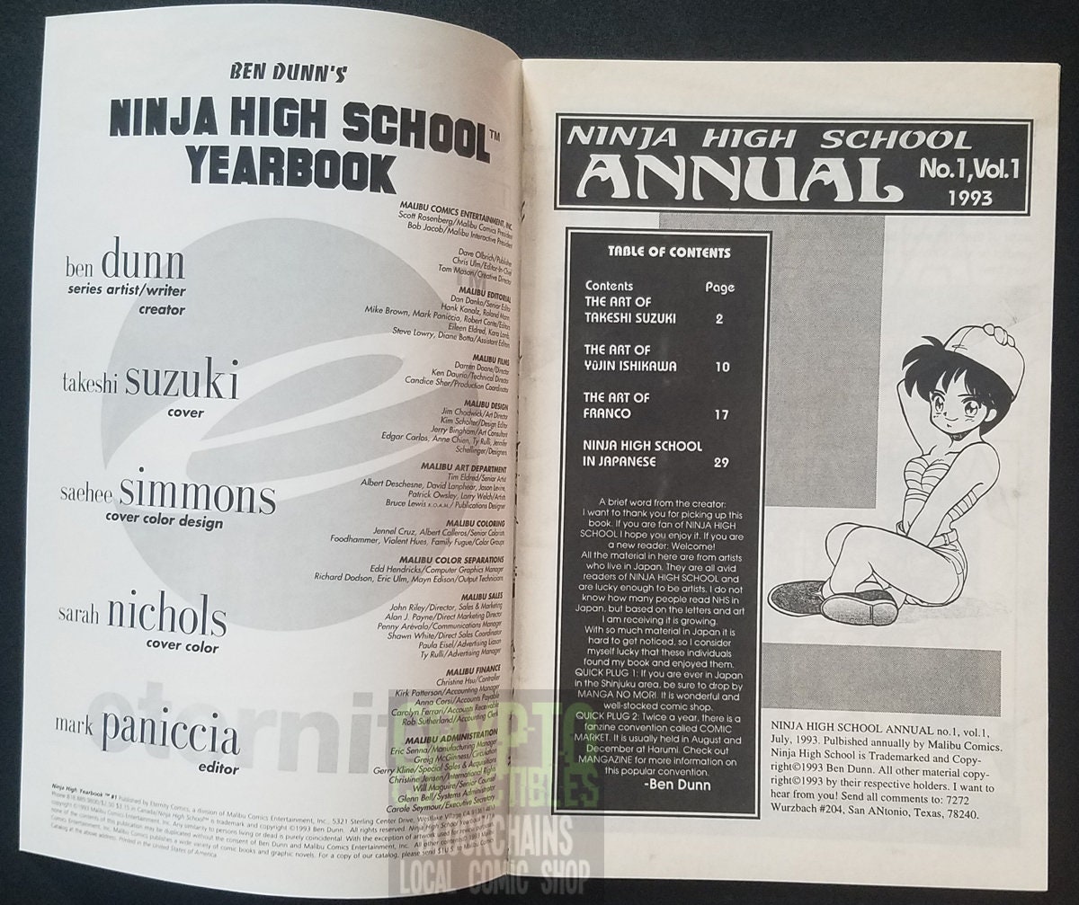 ninja-high-school-yearbook-10a, Scan of comic book cover in…