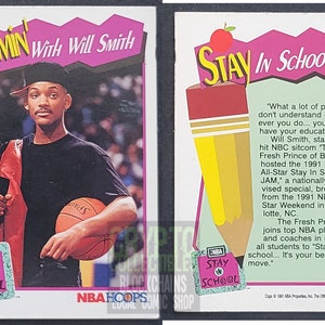 Jammin&#39; with Will Smith NBA Stay in School (1991) Trading Card