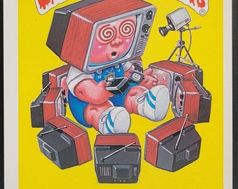 Garbage Pail Kids Tee-Vee Stevie (1986) Giant Sticker