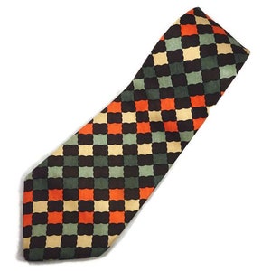 Gravata Faille de Seda Multicolorida dos anos 1970 VFG