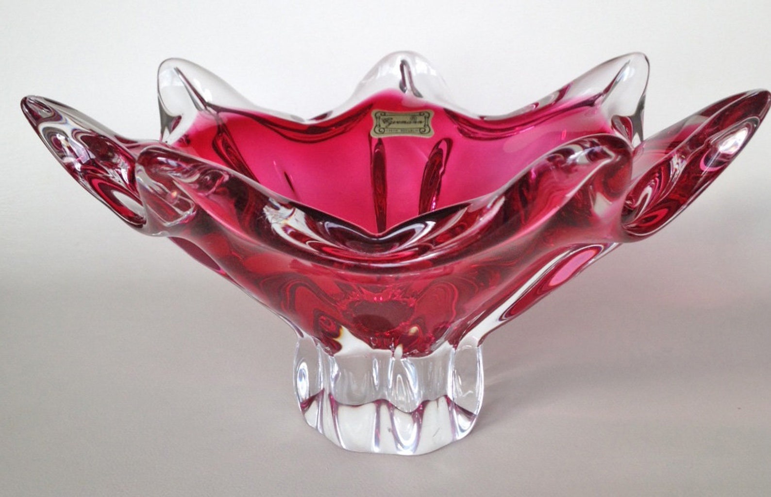 Egermann Bohemian Crystal Art Glass Hand Blown 8 Etsy