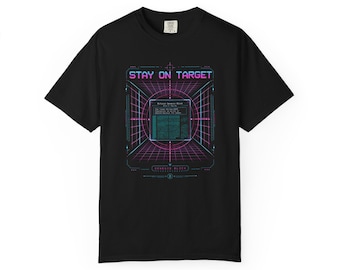 Bitcoin Genesis Block Schwergewicht Tee | Retro 80er Jahre Cypherpunk T-Shirt | Bleib auf Ziel | Wohlfühlfarben 1717
